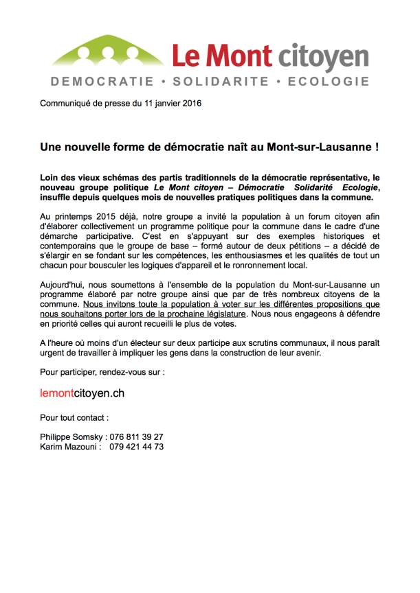 communiqué de presse 11.01.16